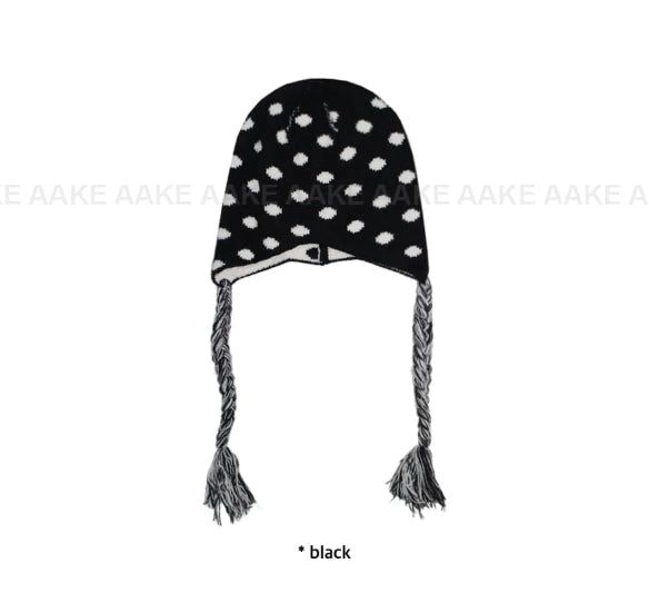 DOT EARFLAP BEANIE