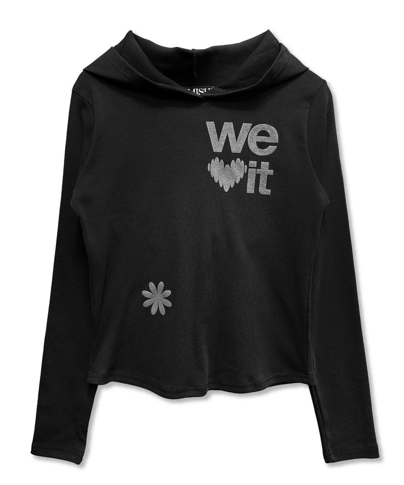 We love It Hoodie Long Sleeve_Black