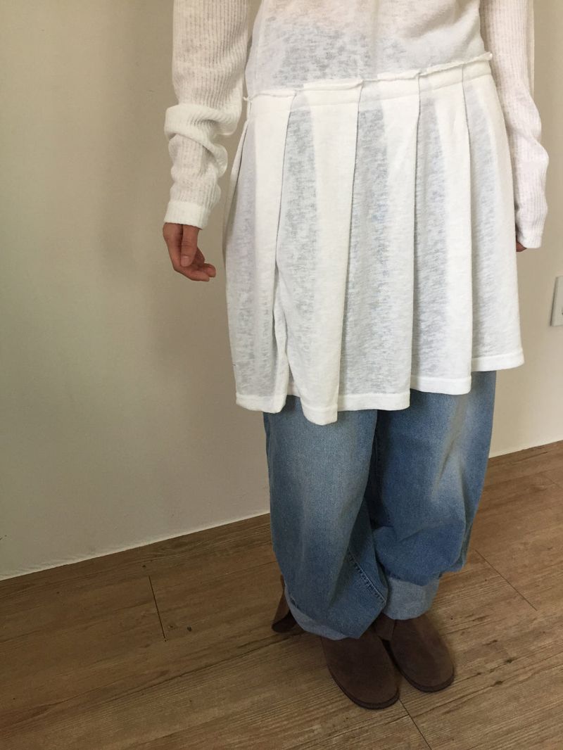 Low Knit Pleated One-Piece (3color) 