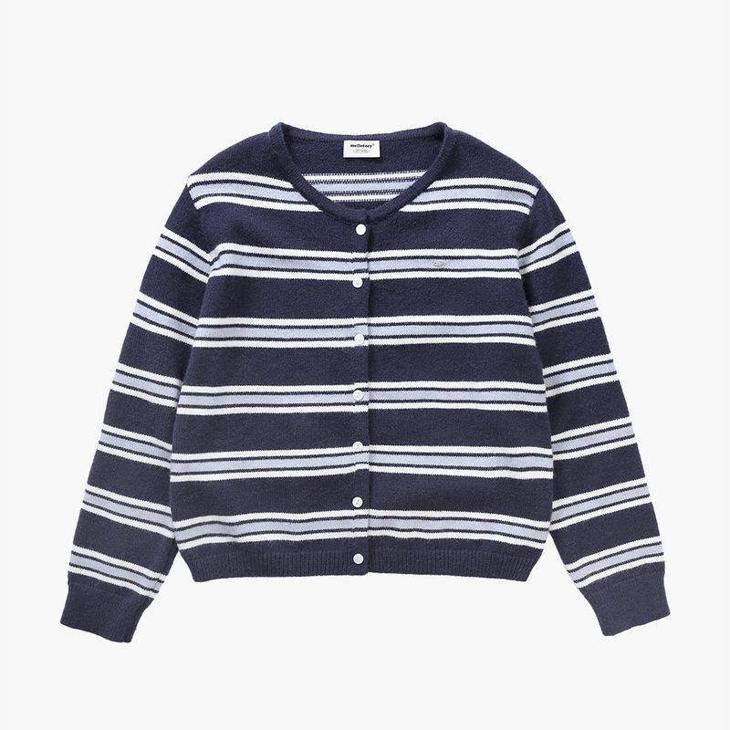 STRIPE KNIT CARDIGAN (NAVY)