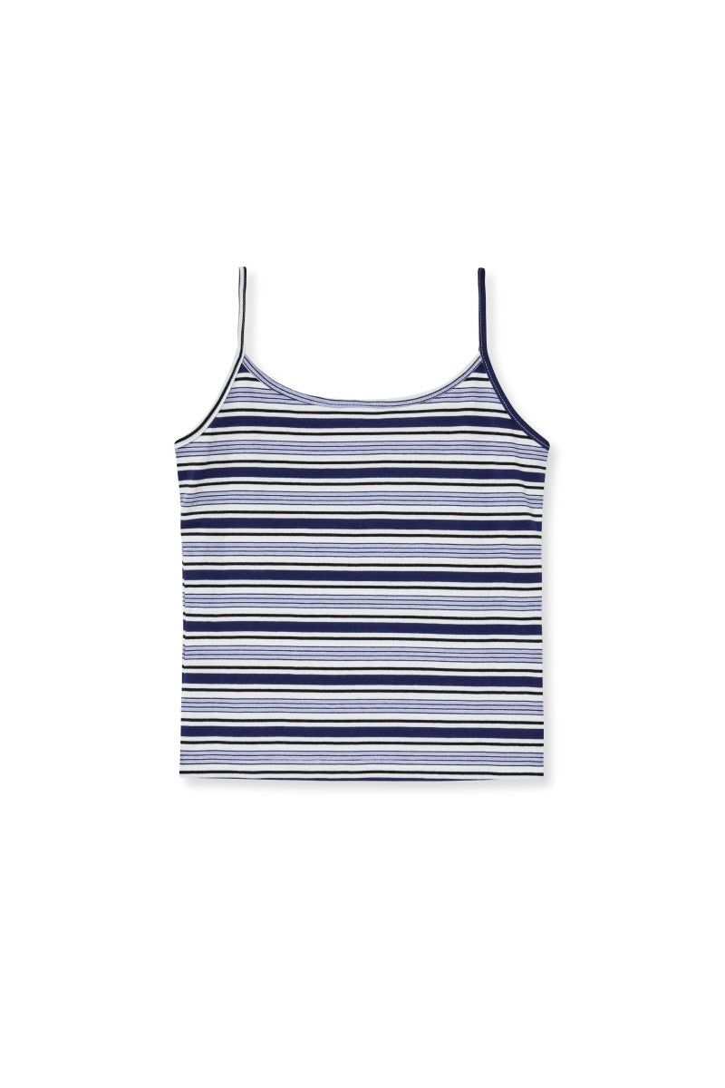 stripe sleeveless (blue)