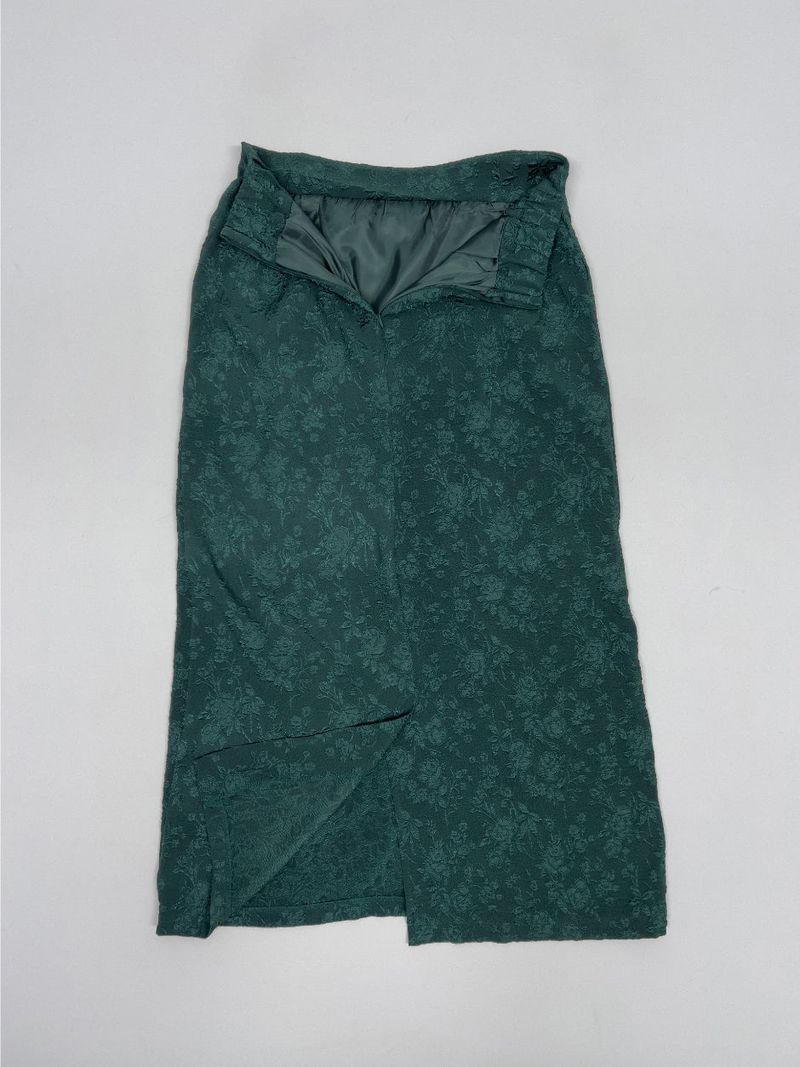 Jacquard flower long skirt