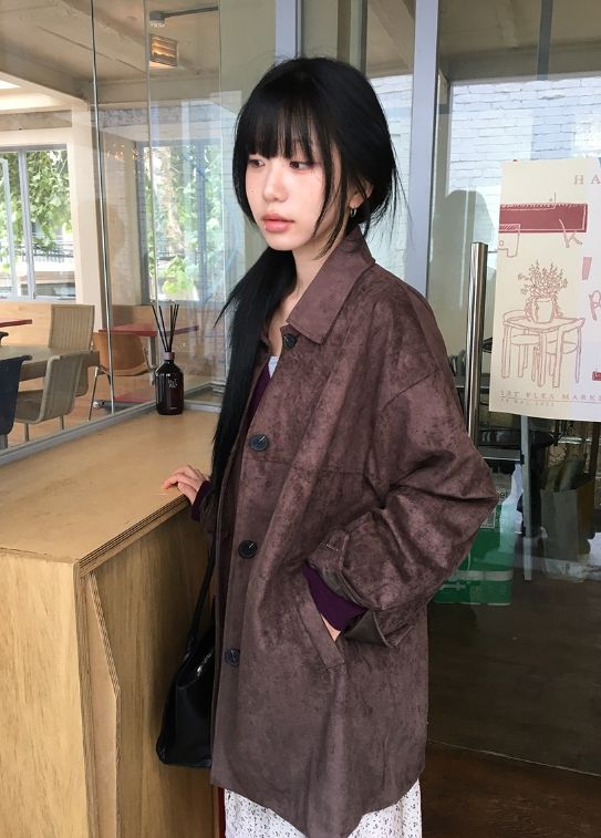 BAON（バオン）の「ピアモ ルーズフィット スエード ジャケット（ジャケット/アウター）」