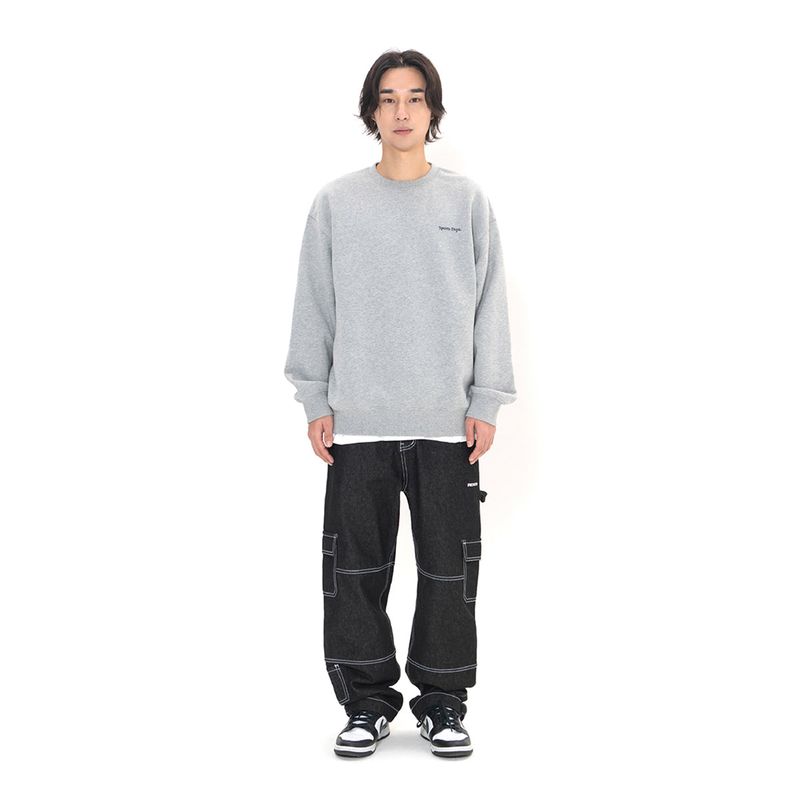 Sport Dept Flocking Logo Sweatshirt - Melange Grey