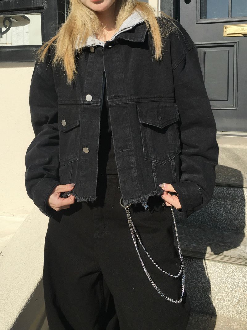 Washed Deckie Crop Denim Jacket (1c)