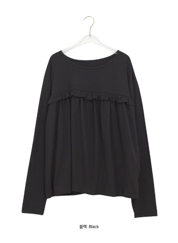 26FW★ [BAONHAUS] Koiren Frill Long Sleeve Tee