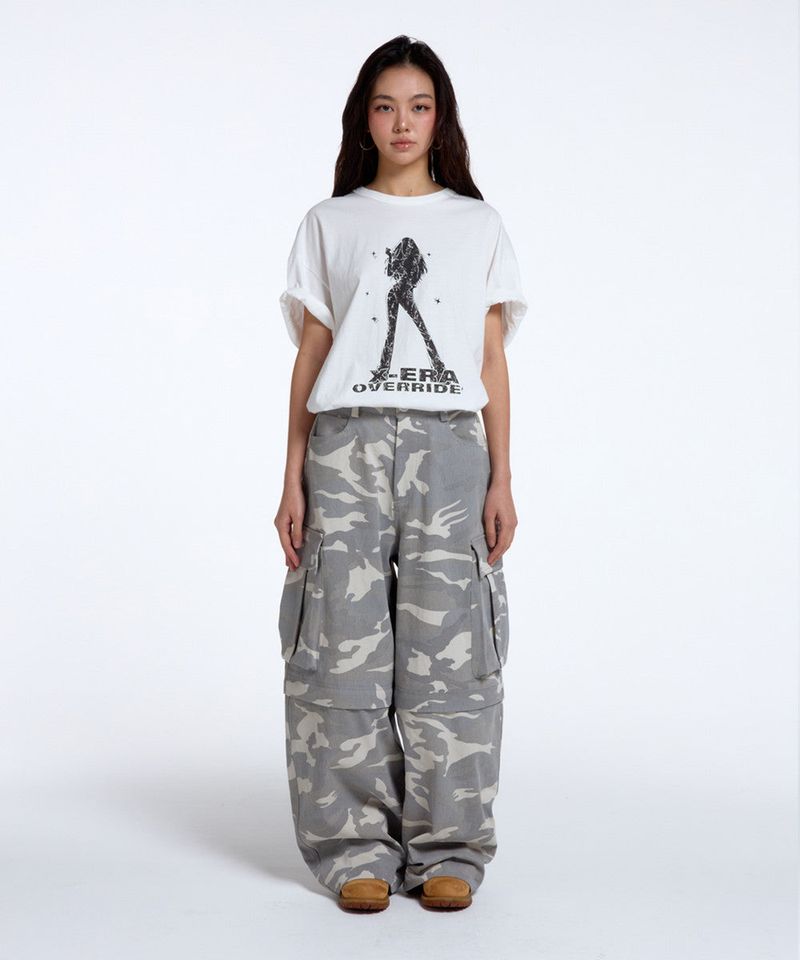 CONY CAMO 2-WAY CARGO PANTS / LIGHT GRAY