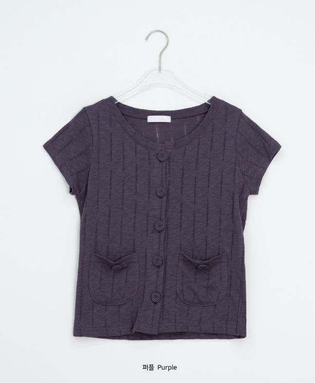Musec Vintage Slim-Fit Layered Short Sleeve Cardigan