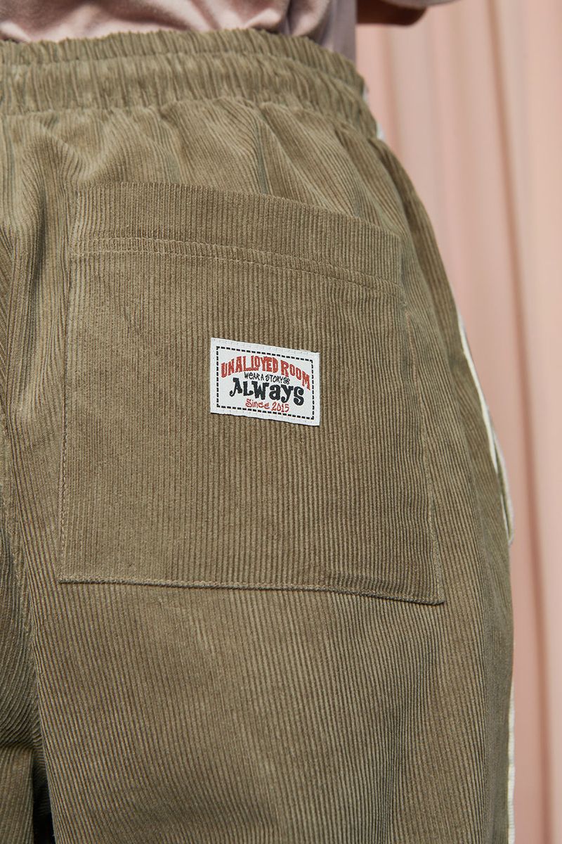 VELOUR CORDUROY PANTS / KHAKI