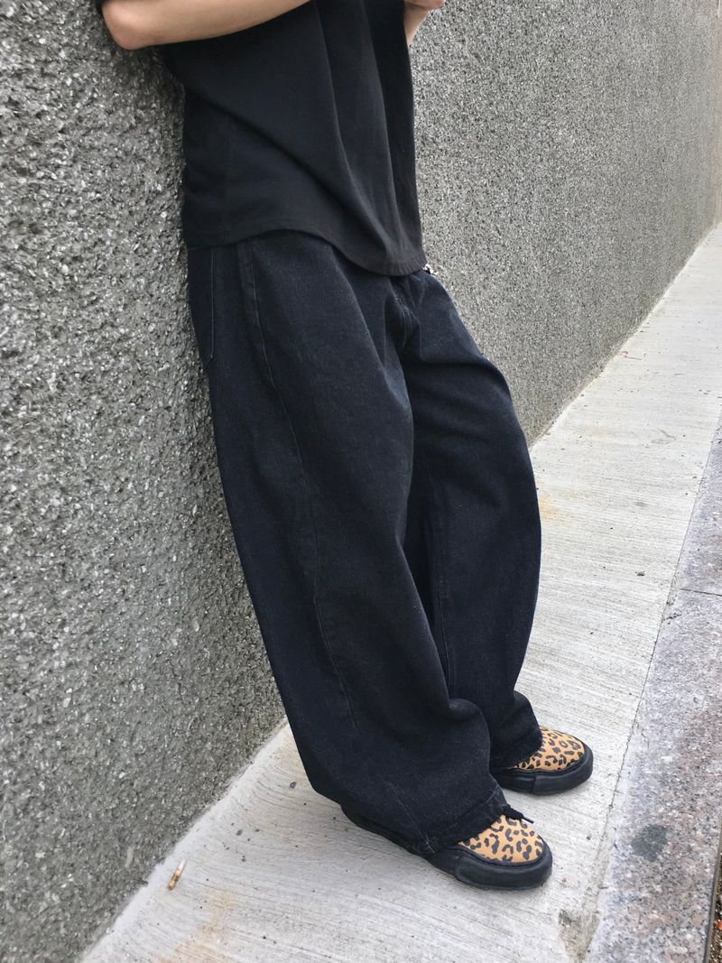 A-N Basic Wide Denim Pants 2C