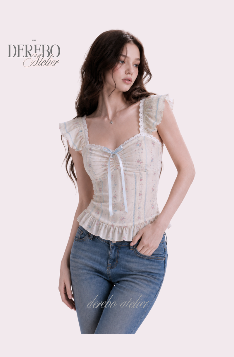 bella frill sleeveless blouse