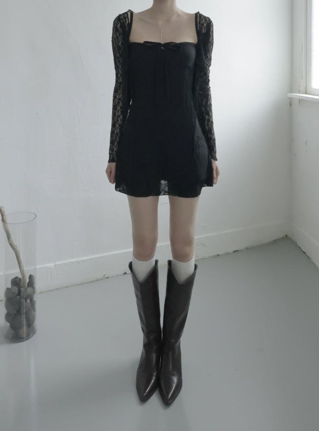 Plume Jacquard Sleeveless One Piece