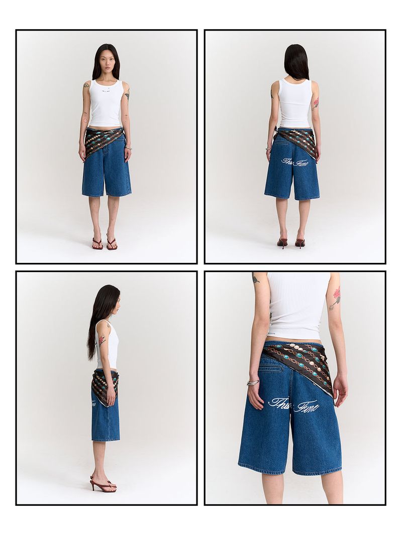 Denim Bermuda Shorts
