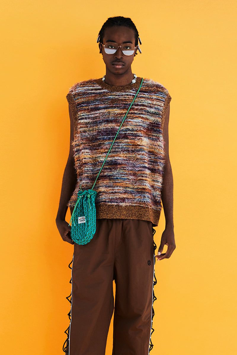 STRING NYLON PANTS / BROWN