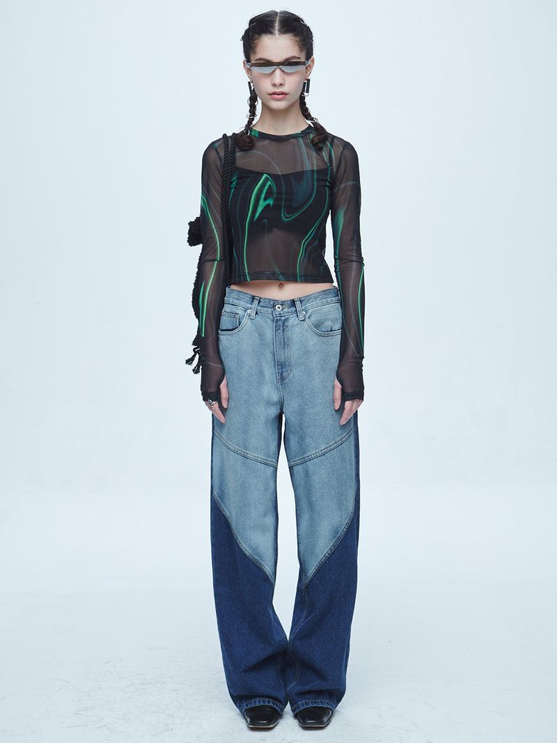 Sserpe（セルぺ）の「Hyper Brush Washing Wide Denim Pants Blue（Pants）」