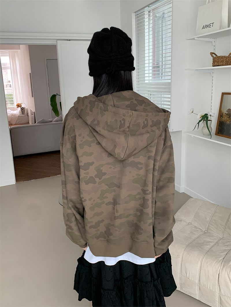 CAMO 2WAY SWEAT HOODIE (2C)