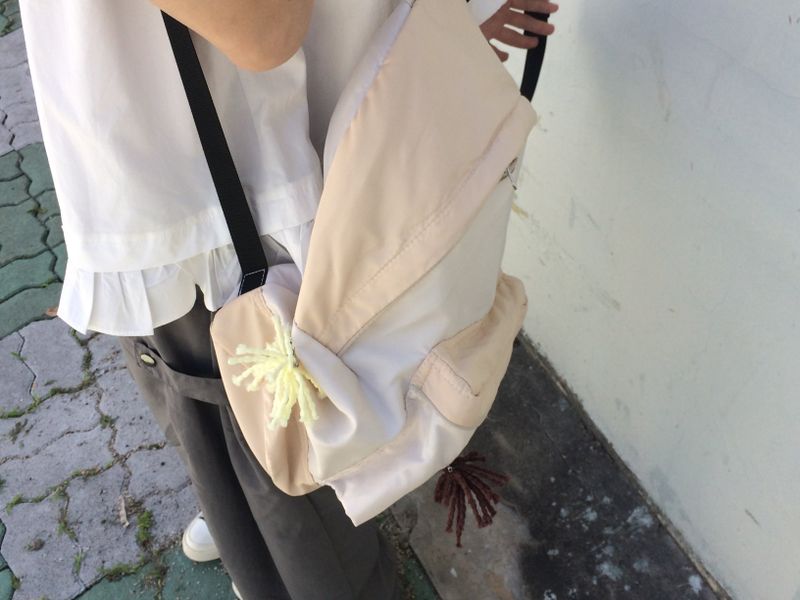 vintage two-tone backpack