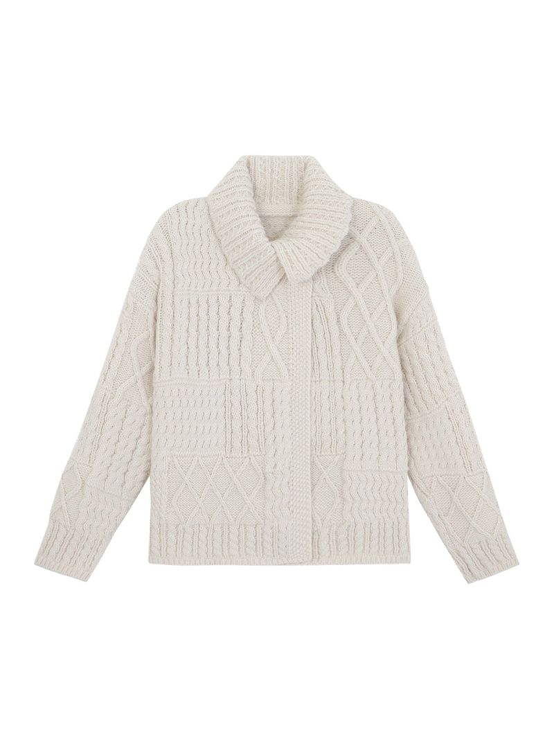 Wool Flow Warm Knit Cardigan