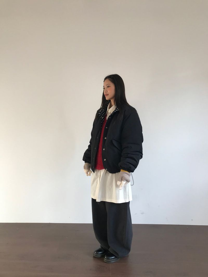 Coco Dot Padded Field Jacket (2color)