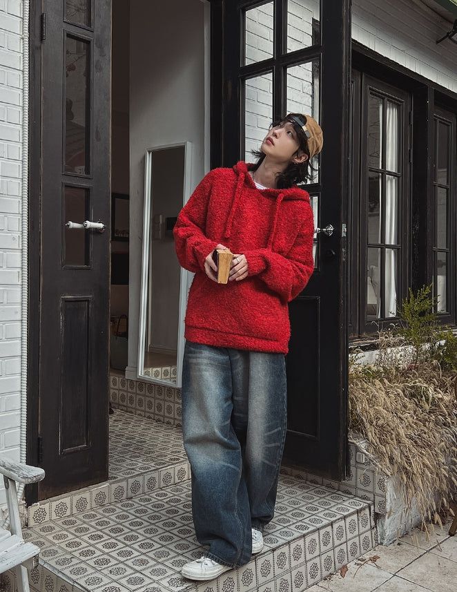 Raise Boucle Knit Hood