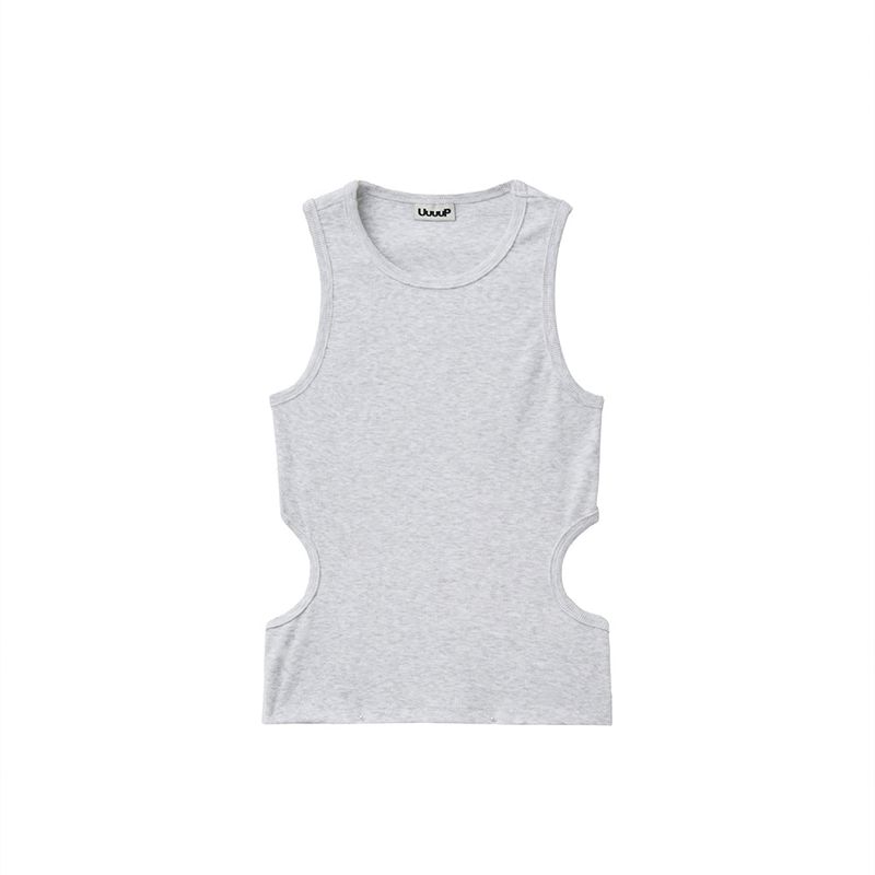 Back Hole Ribbed Sleeveless