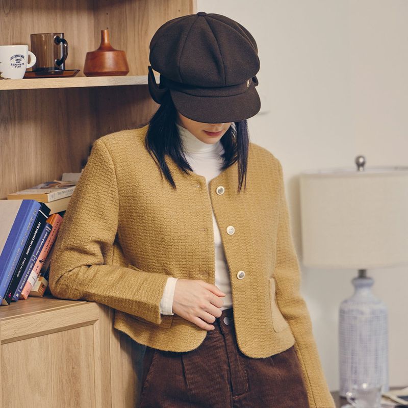 VA Stud Fly Newsboy Cap / Brown