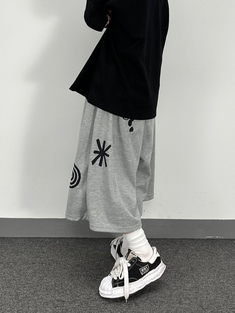 emoji sweat bermuda pants