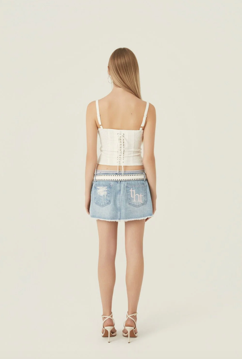 【即日発送】Pink crush denim skirt