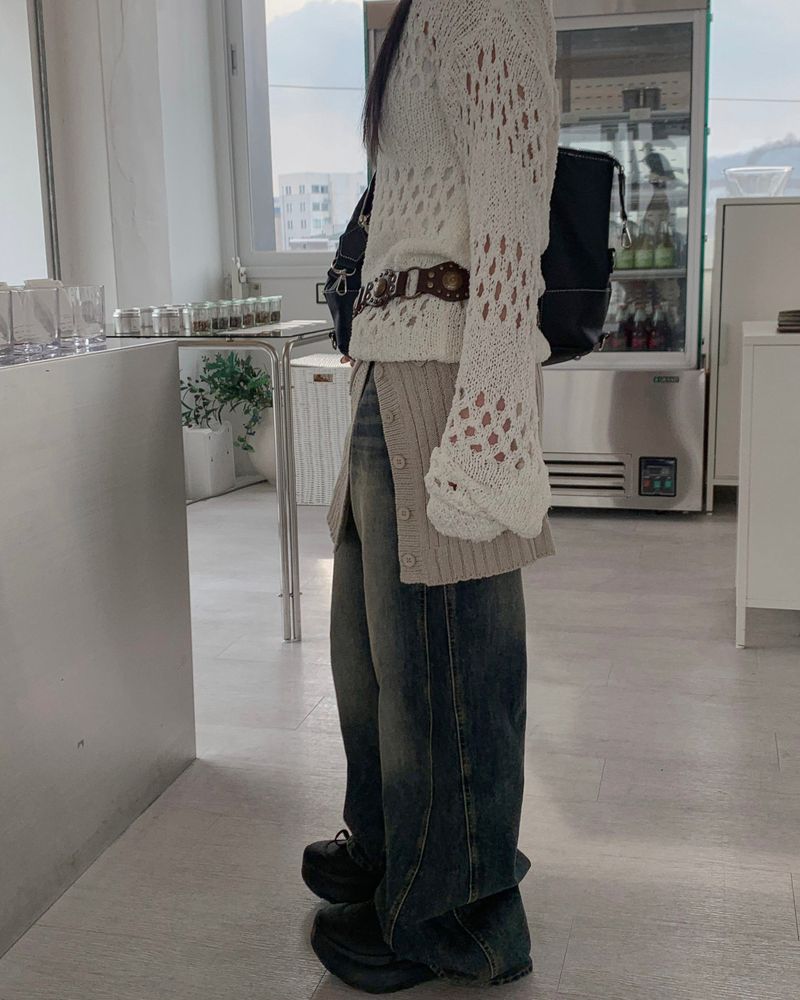 サイドステッチデニムパンツ