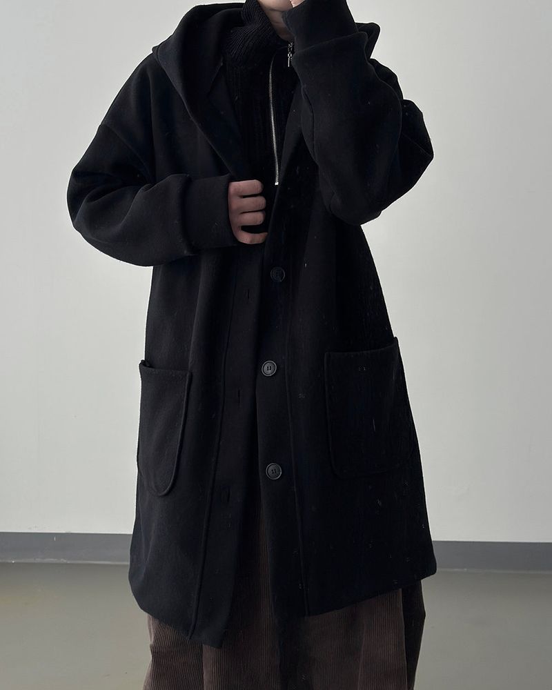 Koven Wool Hooded Coat