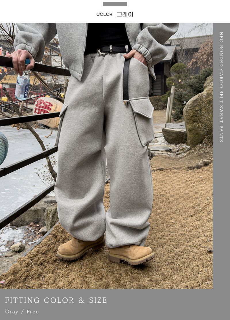 Neo Bonded Cargo Belt Sweat Pants