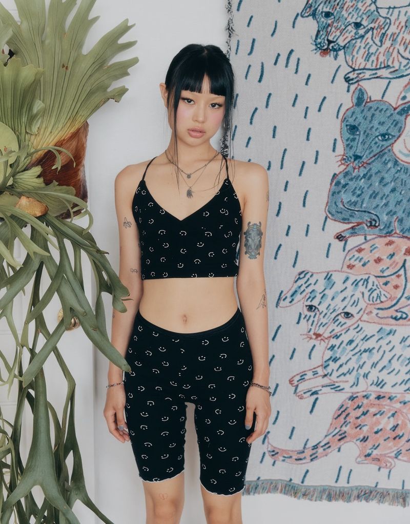 smile leggings black