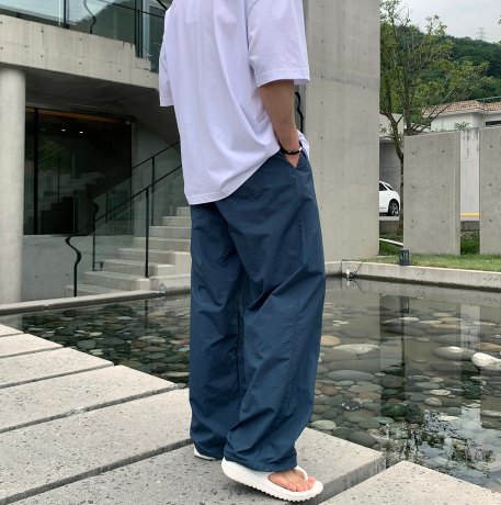 Wybird Cool Ice String Pin Tuck Wide Pants