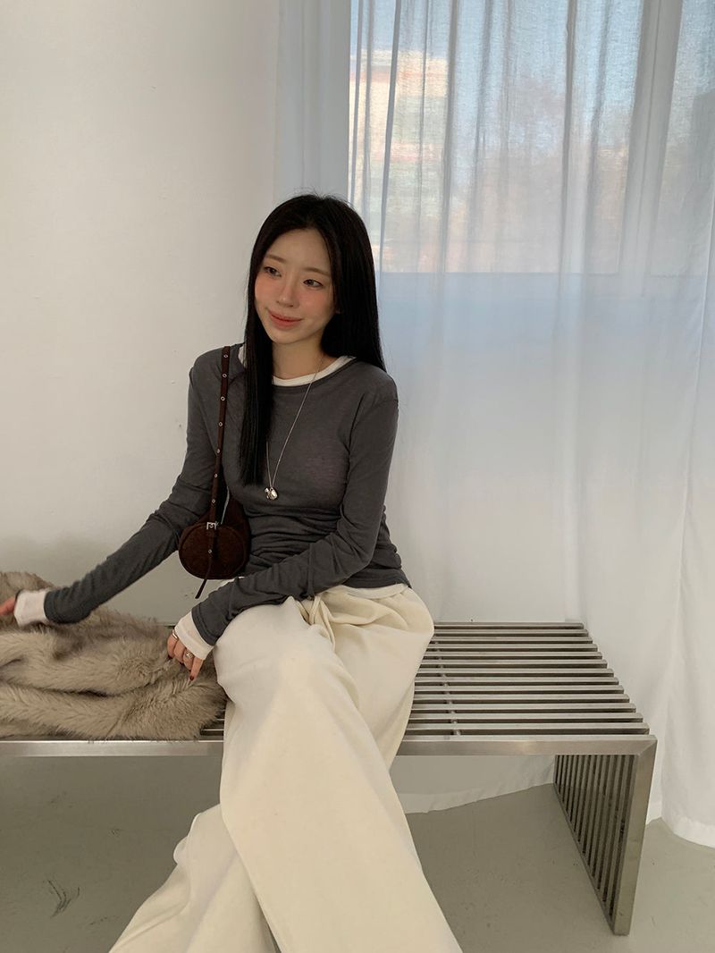 [MADE] Fodit Wool Tencel Layered Tee