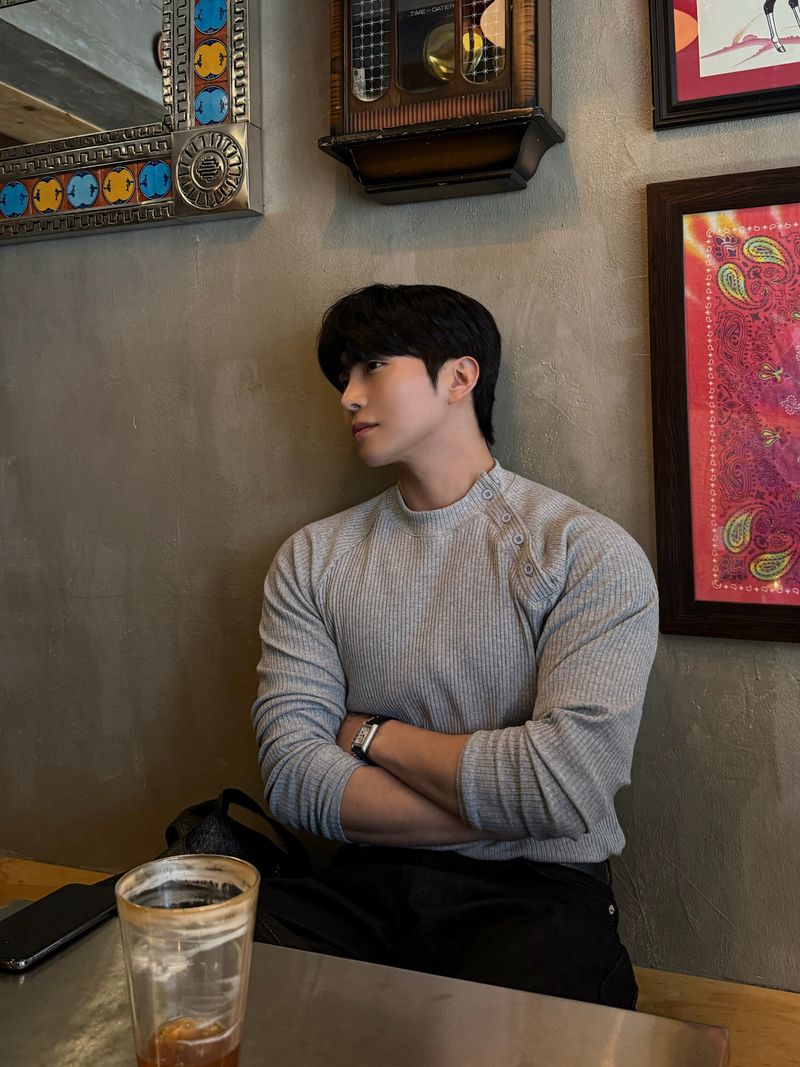Run ribbed side muscle long sleeve tee