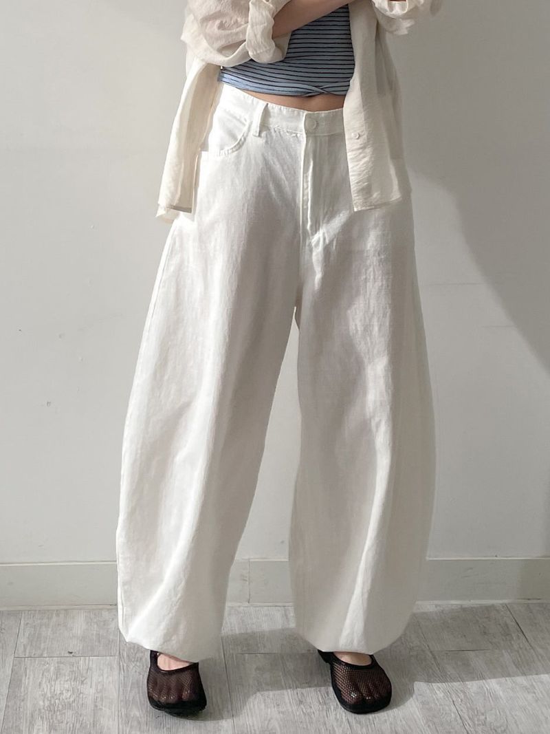 INCHANT ME(インチャントミー)の「Linen Cinch Back Balloon Fit Wide Pants(Pants)」