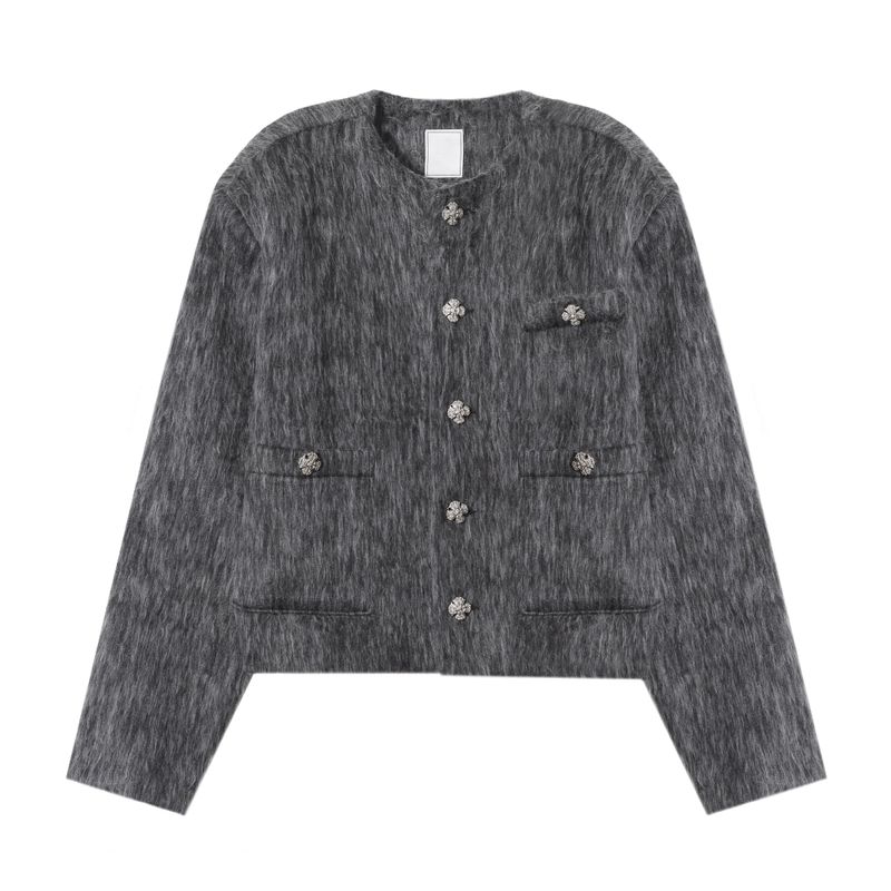 90's Jade Mohair Crop Jacket (2 colors)