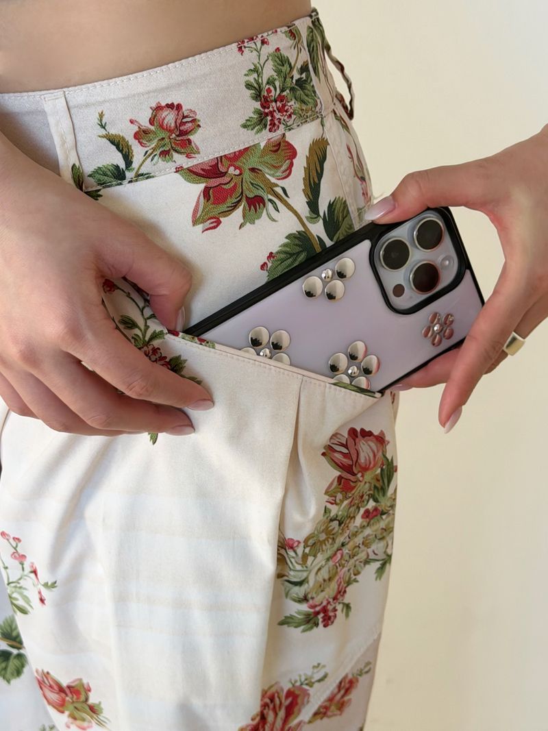 flower stud case (pink)