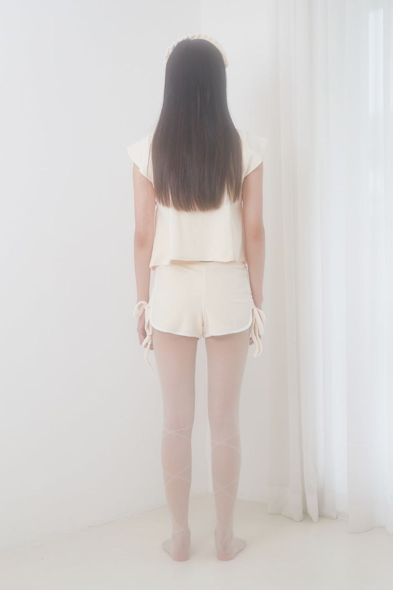 VELVET PAJAMA TOP (IVORY)