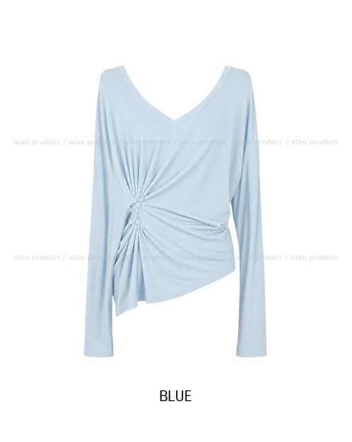Beats Two-Button Deep V-Neck Long Sleeve