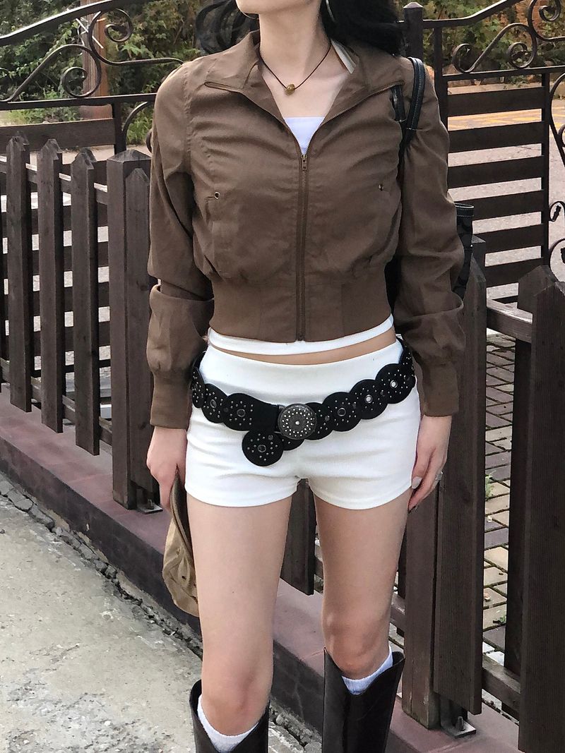 Deep Brown Crop Jumper