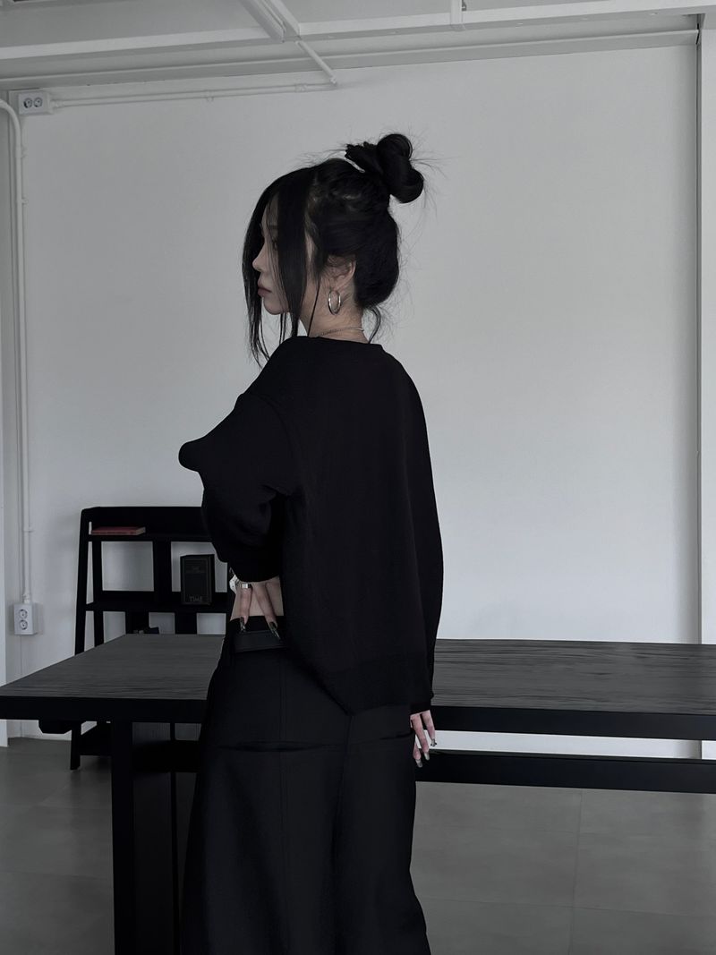 minimal basic knit cardigan (2color)
