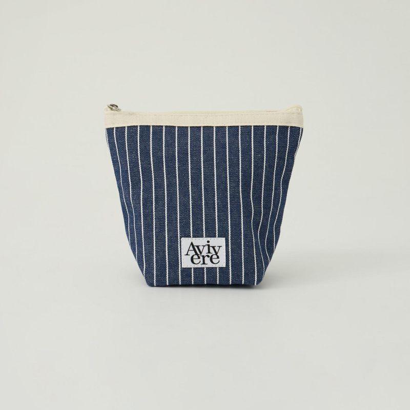 classic pouch_stripe indigo denim