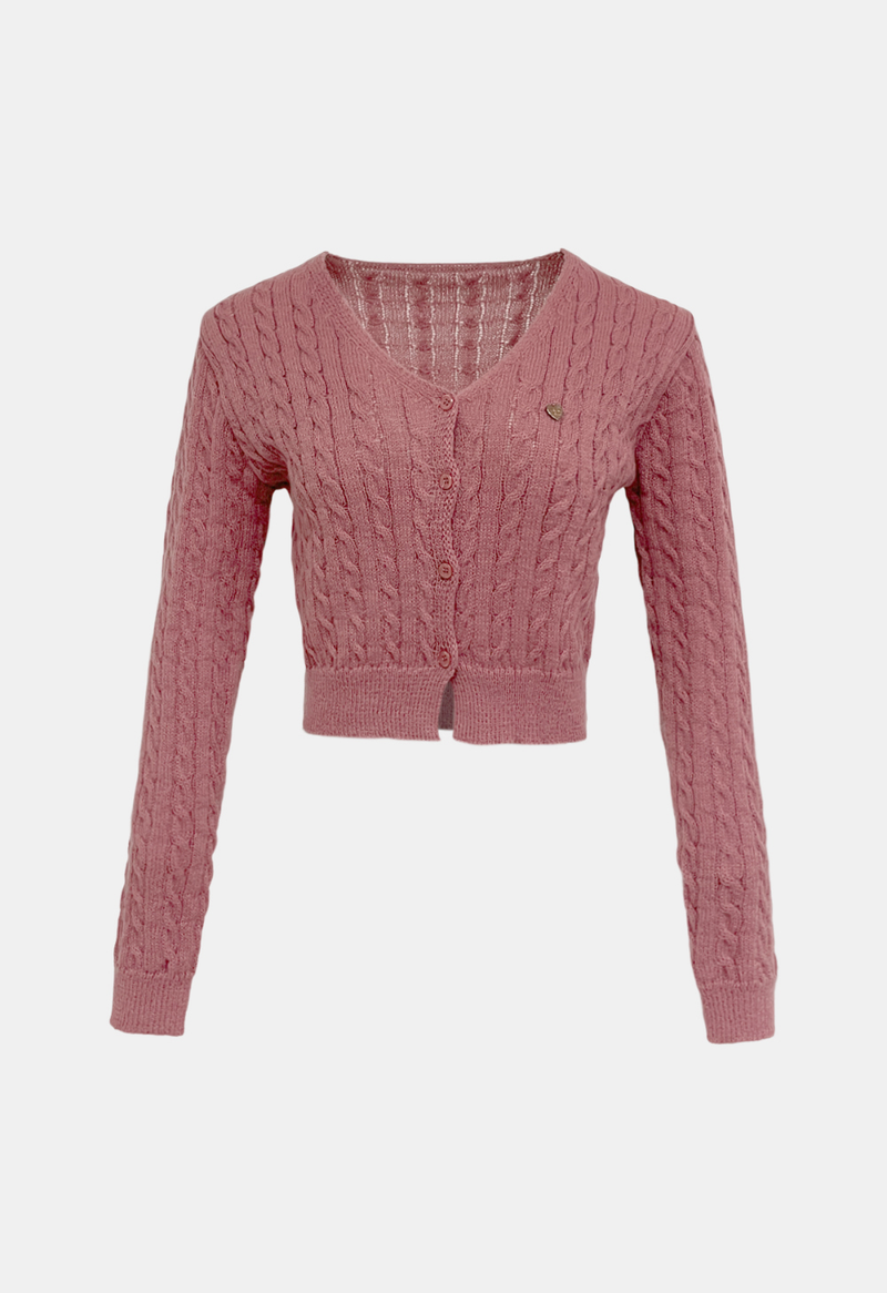 Lauren Cable Crop Cardigan