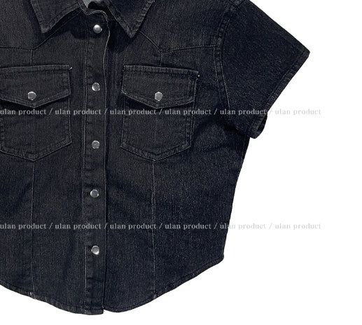 Our Washing Cropped Denim Shirt