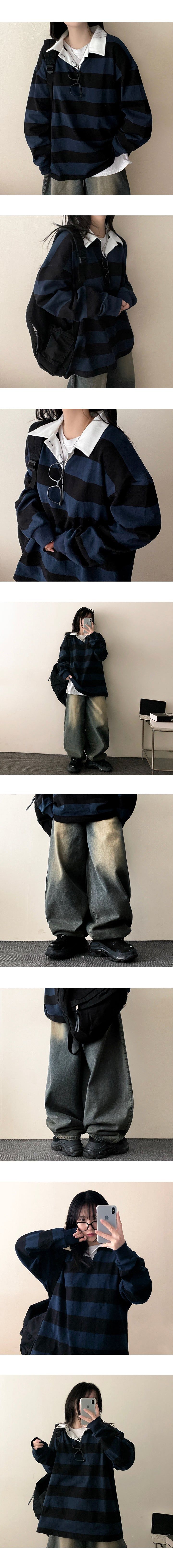 Pennon Boxy Danjara Collar Sweatshirt
