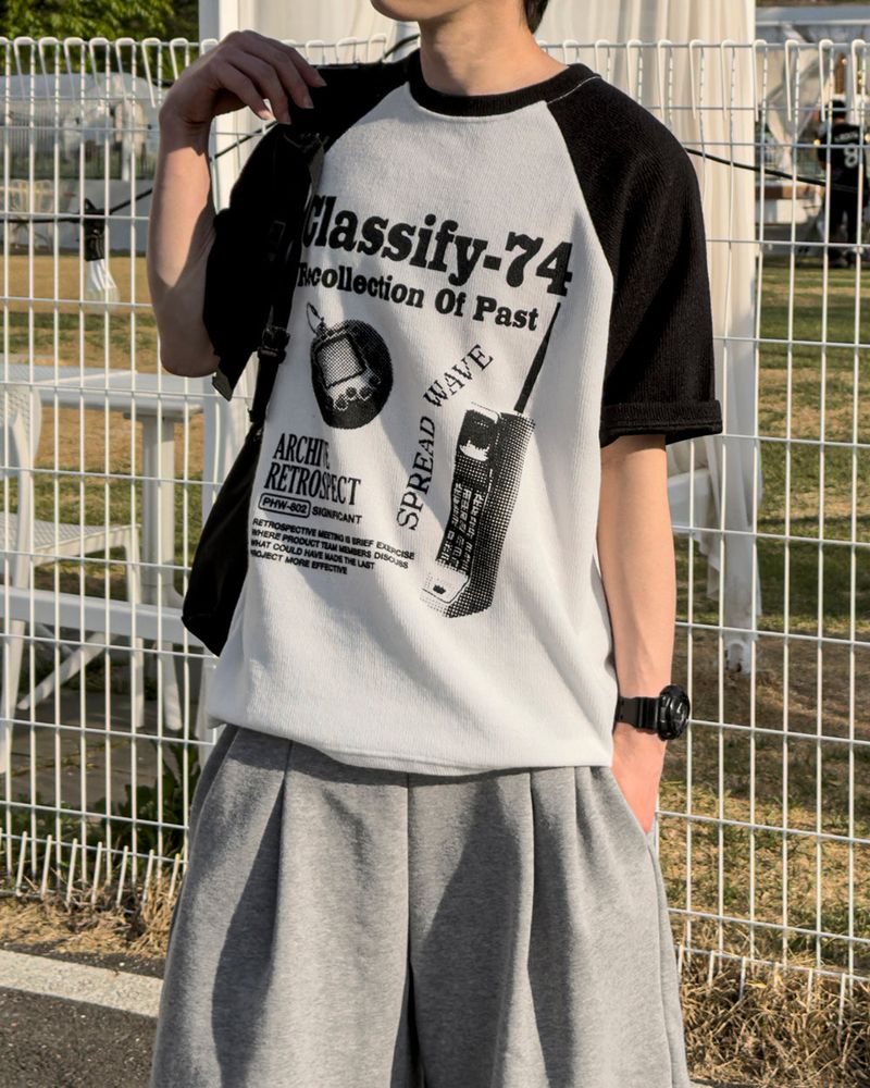 Ragiv Graphic Raglan Knit Short Sleeve