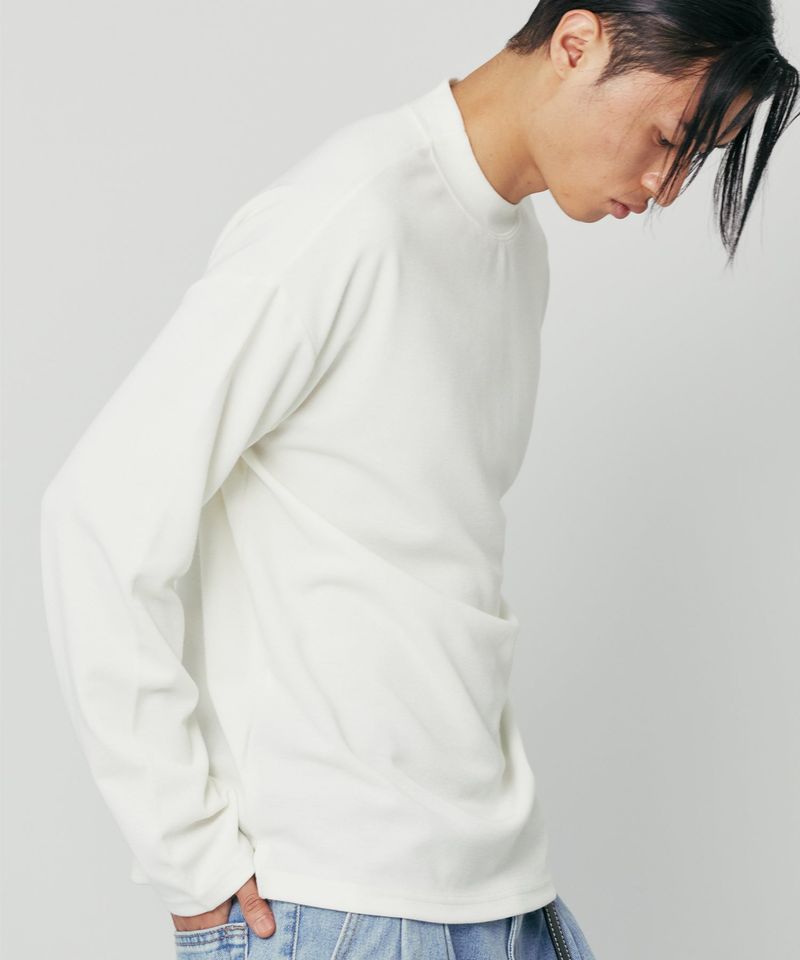 half neck essential long sleeve ivory