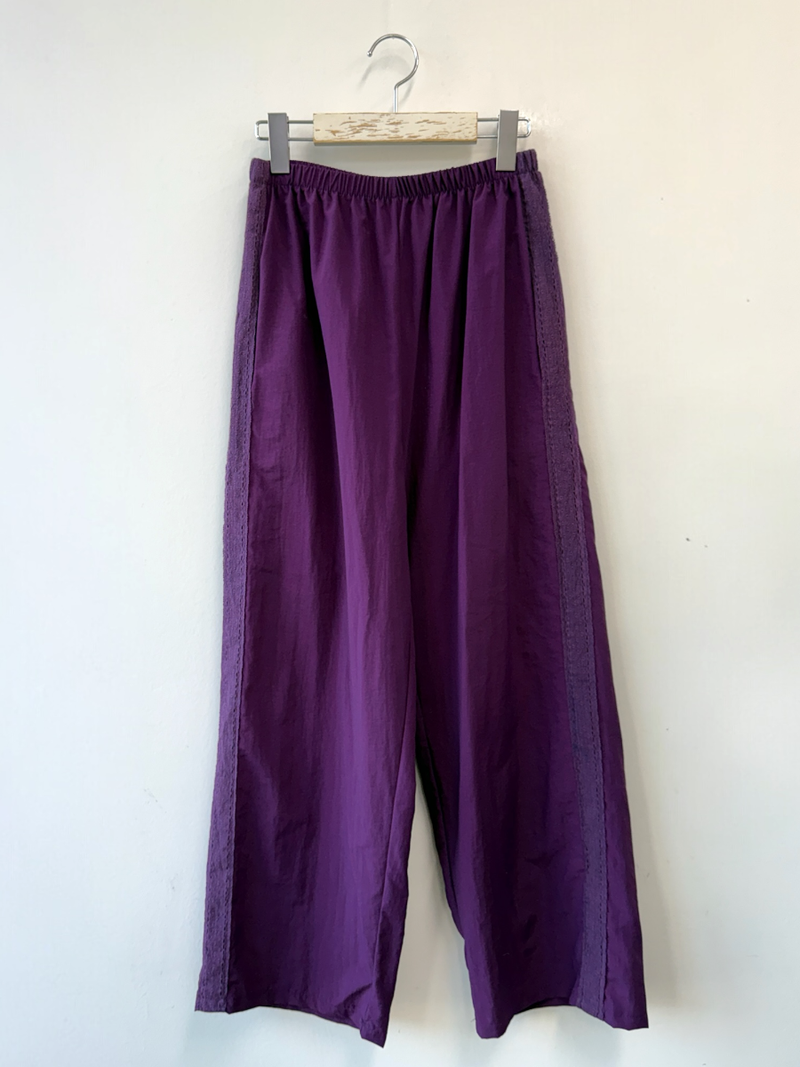 side lace nylon pants