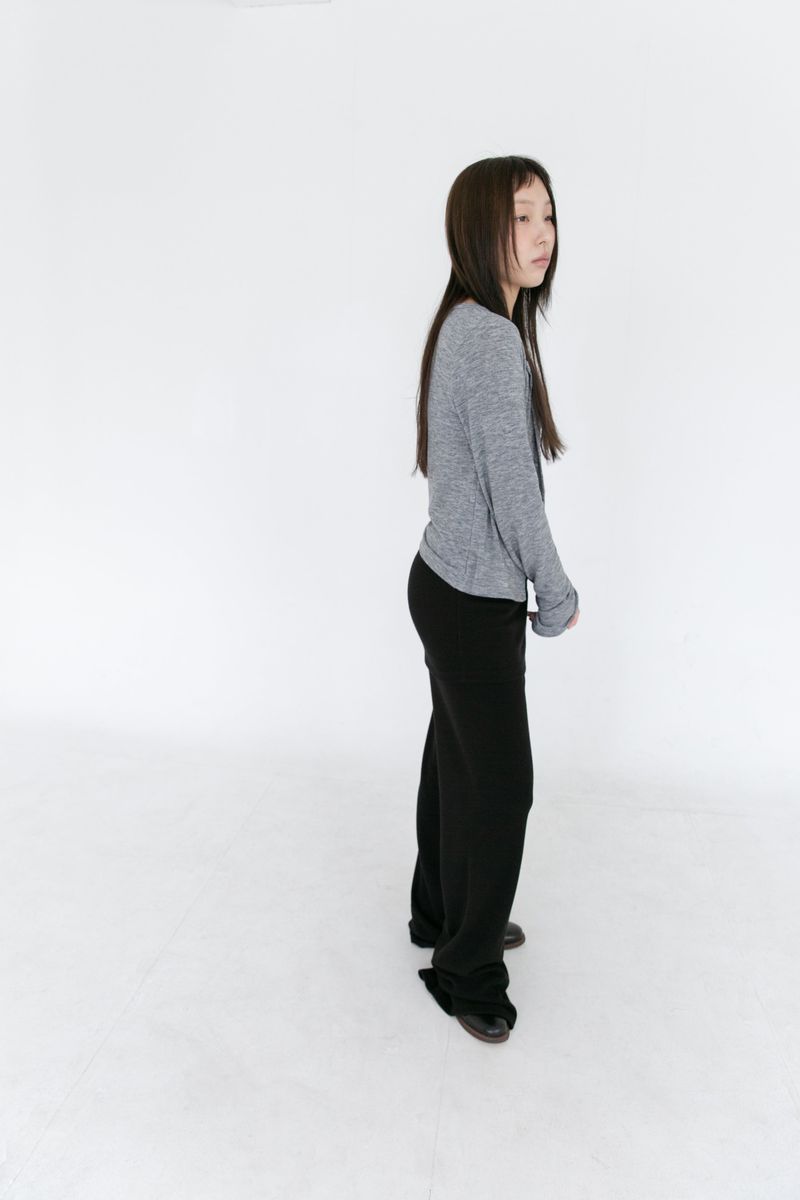 boot-cut banding skirt pants(2colors)